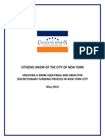 CU Report NYC Discretionary FundingFY2009-2012 May2012