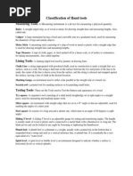 Classification of Handtools