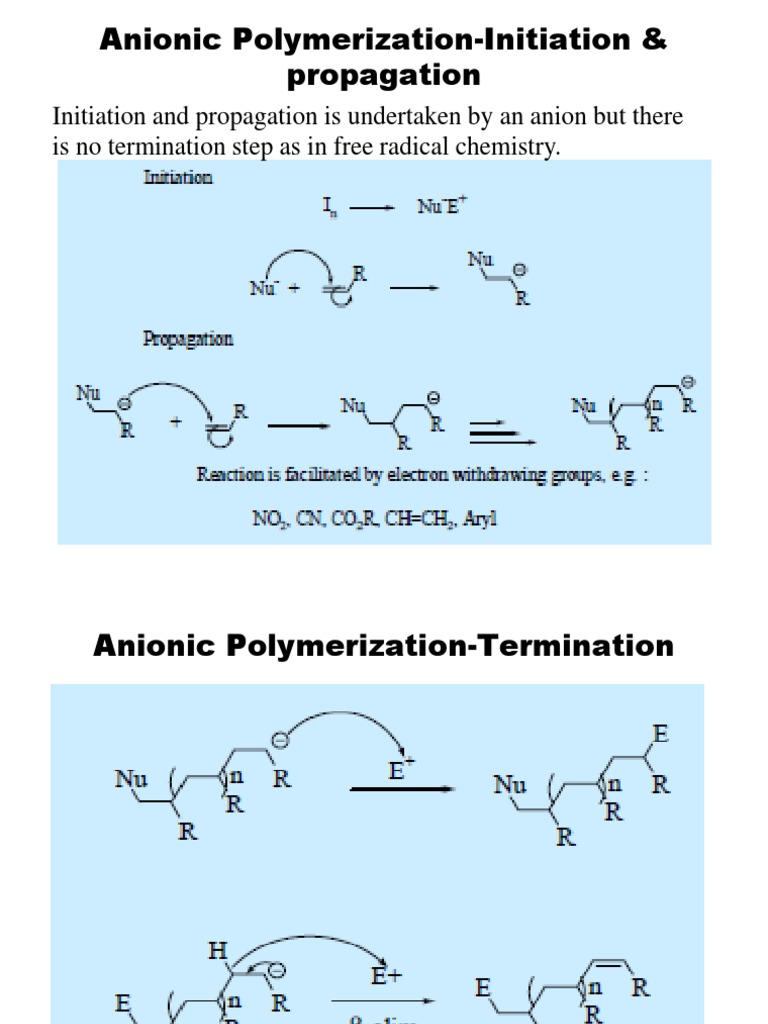 Anionic Polymerization: Mechanisms & Kinetics | PDF