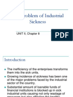 The Problem of Industrial Sickness: UNIT II, Chapter 8