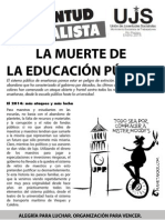 La muerte de la educación pública, Boletín #1, Enero 2014