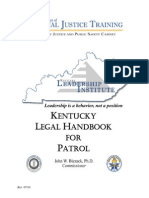 Kentucky Legal Handbook For Patrol 2010