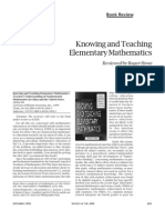 Knowing and Teaching Mathematics - Review - Howe - 1999