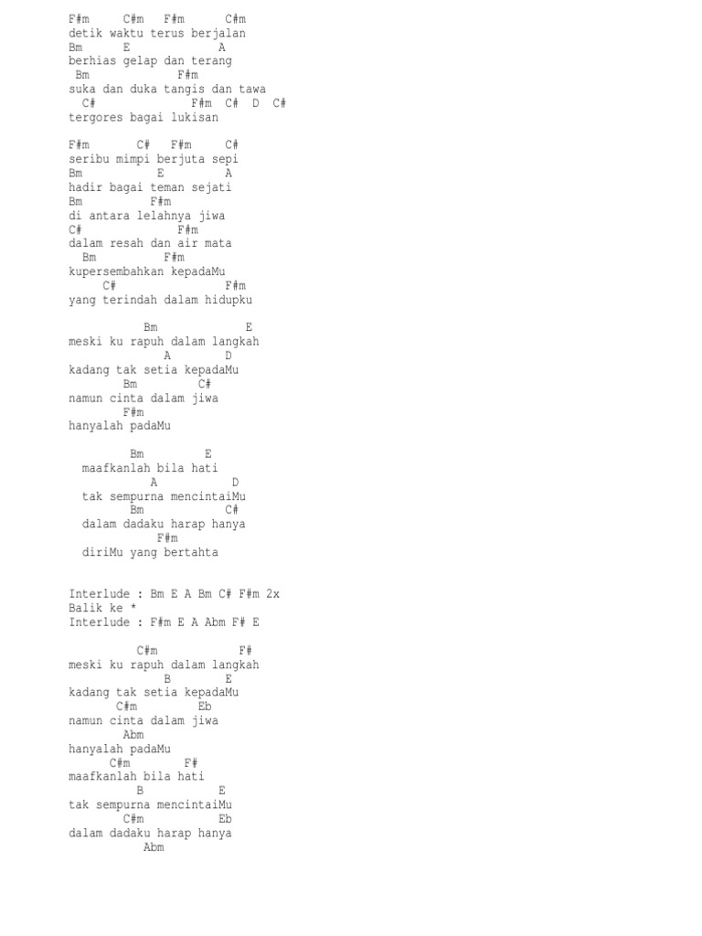 Opick Rapuh Chord Pdf