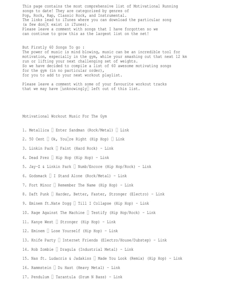 330 Motivational Songs Hip Hop Music Kanye West scribd