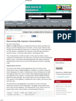 Discovering SQL Injection Vulnerabilities ADMIN Magazine