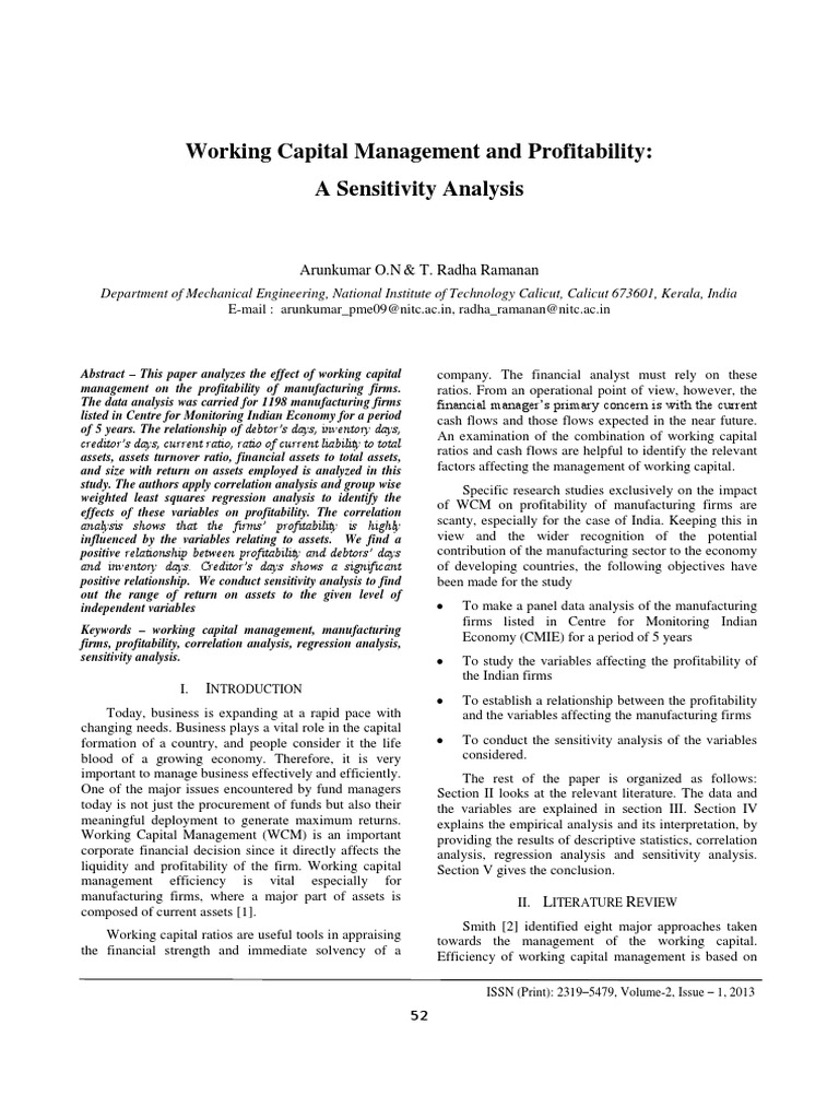 research on working capital