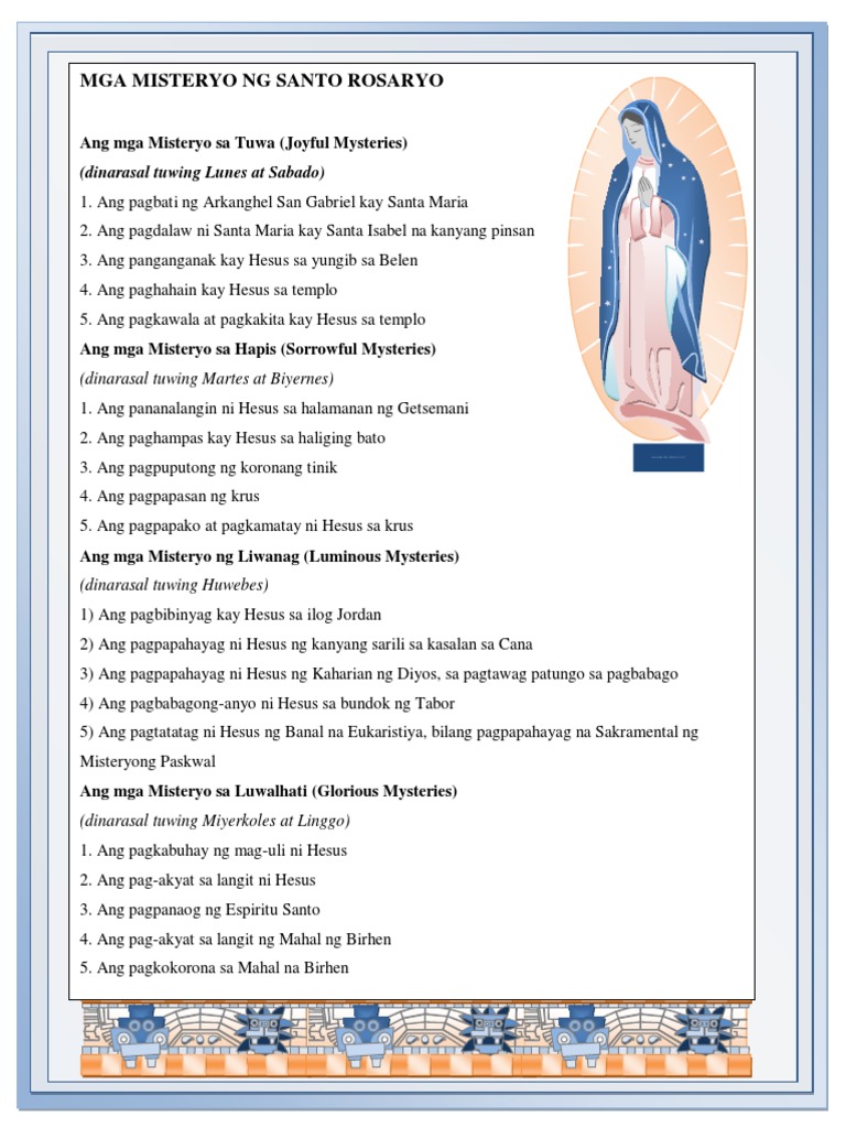 ang pagdarasal ng santo rosaryo pdf free download