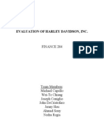 Harley Davidson Stock Valuation