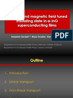 Disorder and Magnetic Field Tuned Insulating State in A-Ino Superconducting Films