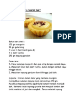 Resepi Blueberry Chhese Tart