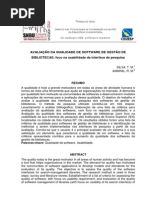 avaliação da Qualidade de Software de Gestão de Bibliotecas