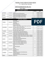 Time Table 2014