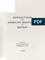 Instructions For American Servicemen in Britain 1942