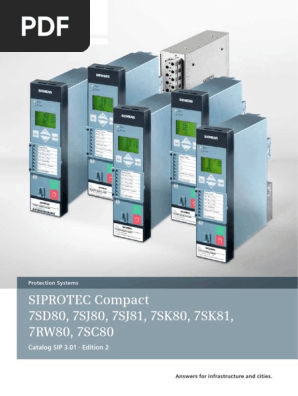 Siprotec Compact Catalog Sip3.01 Ed2 En0713 | PDF | Automation