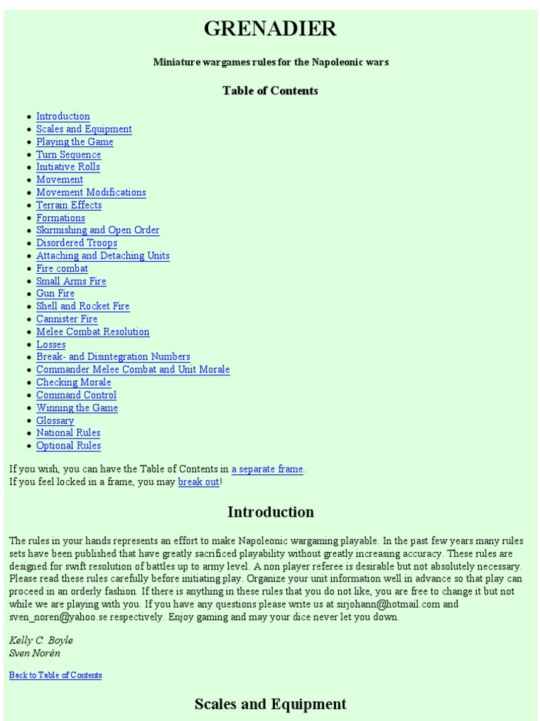 Grenadier Rules PDF Division (Military) Infantry