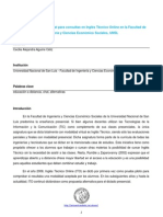 Aguirre Céliz, C. A. 2012 - Uso de la herramienta Chat para consultas en Inglés Técnico Online