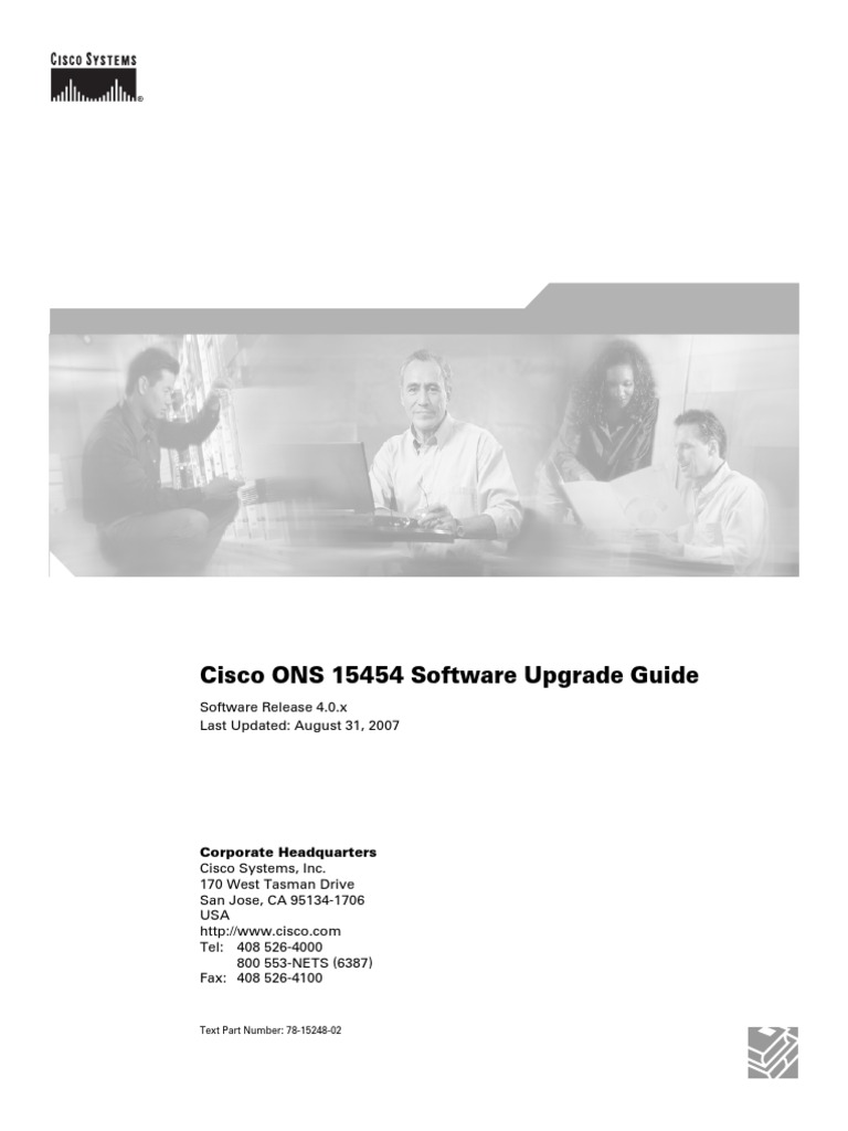 Ons 15454 Software Upgrade Guide 40 | PDF | Cisco Systems | Websites