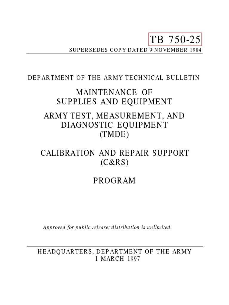 maintenance-of-supplies-and-equipment-army-test-measurement-and-diagnostic-equipment-tmde-calibration-and-repair-support-c-rs-program-pdf-united-states-army-reserve-calibration