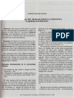 Antropologia Del Trabajo Segun La Enciclica Laborem Excercens