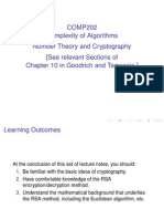 COMP202 Complexity of Algorithms Number Theory and Cryptography (See Relevant Sections of Chapter 10 in Goodrich and Tamassia.)