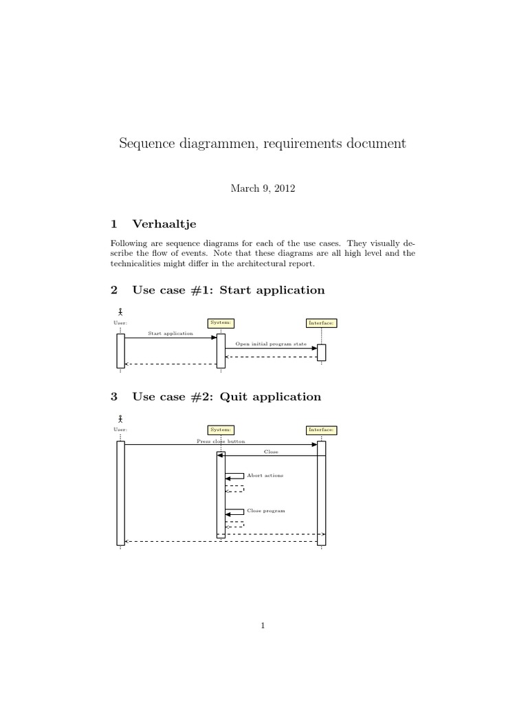 Sequence Diagrams for Use Cases | PDF