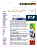 2014-2015 February Deadline Free Scholarships 