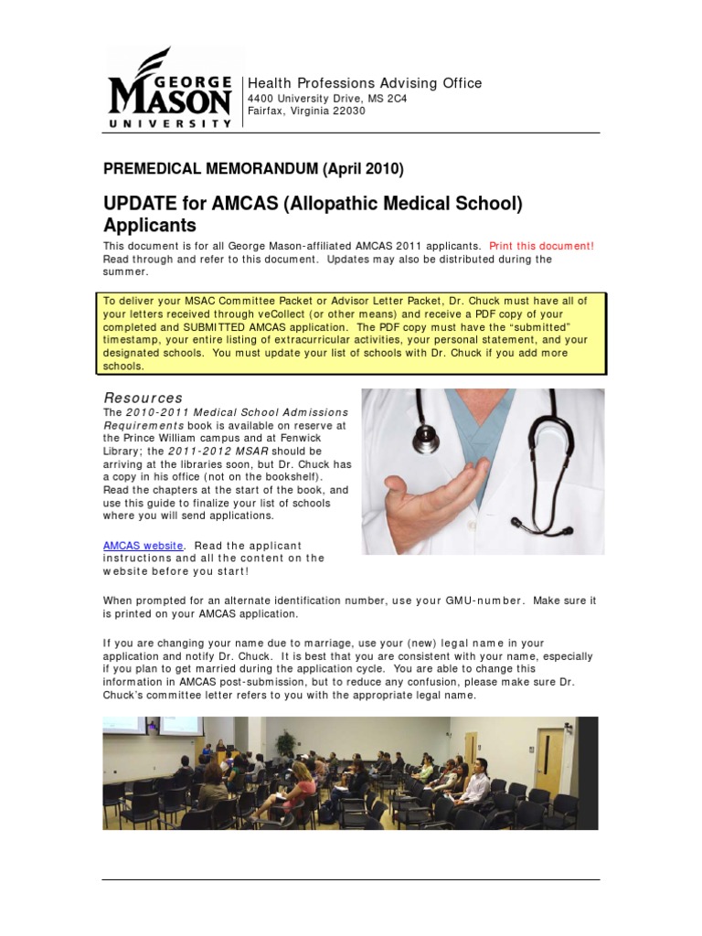 Info About AMCAS | PDF | Medical College Admission Test | Medical School