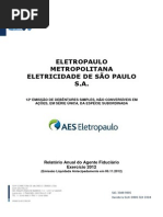 Relatório de Agente Fiduciário - 12ª Emissão de Debêntures