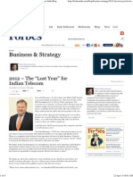 2012 - The "Lost Year" For Indian Telecom - Forbes India Blog