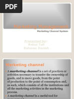 Marketing Management: Presented By:-Rahul Tuli Rahman Danish