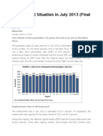 Employment Situation in July 2013