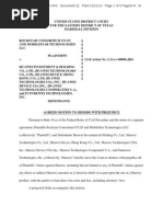 14-01-21 Rockstar-Huawei Joint Motion to Dismiss