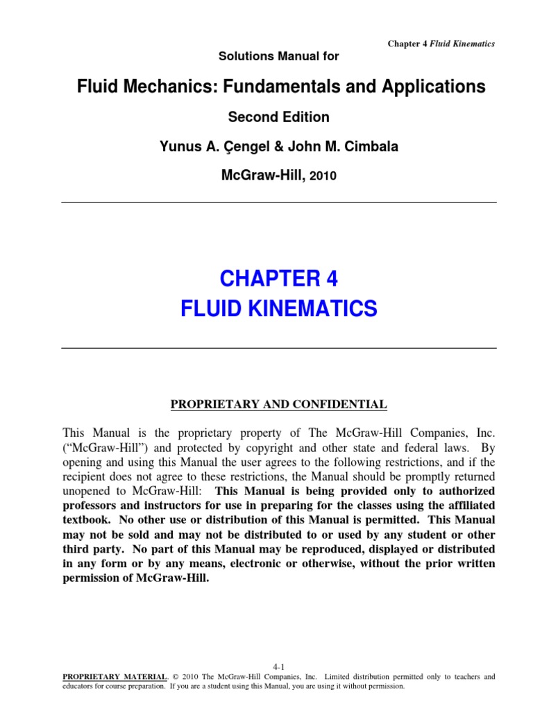 Capitulo 4 PDF Continuum Mechanics Fluid Dynamics