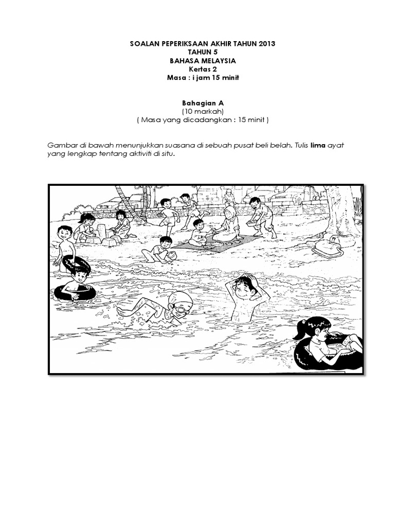 Soalan Peperiksaan Bahasa Melayu Tahun 5 Akhir Tahun  PDF