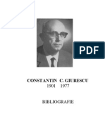 Constantin Giurescu Bibliografie