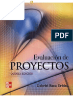 Evaluación de Proyectos - 5ta Edición - Gabriel Baca Urbina