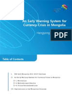 An Early Warning System For Currency Crisis in Mongolia