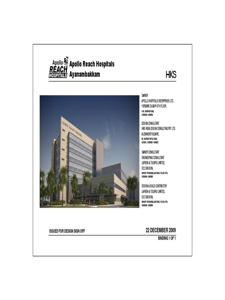 Apollo Hospital, Chennai Plans Door Framing (Construction)