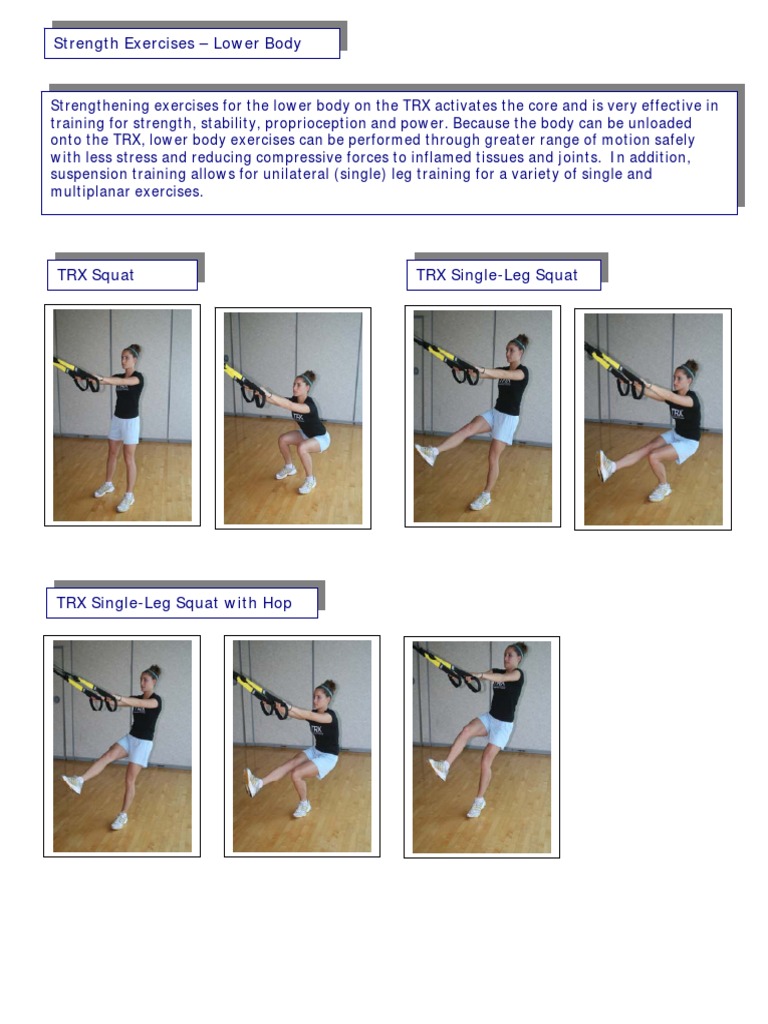 TRX Lower Body Exercises | PDF