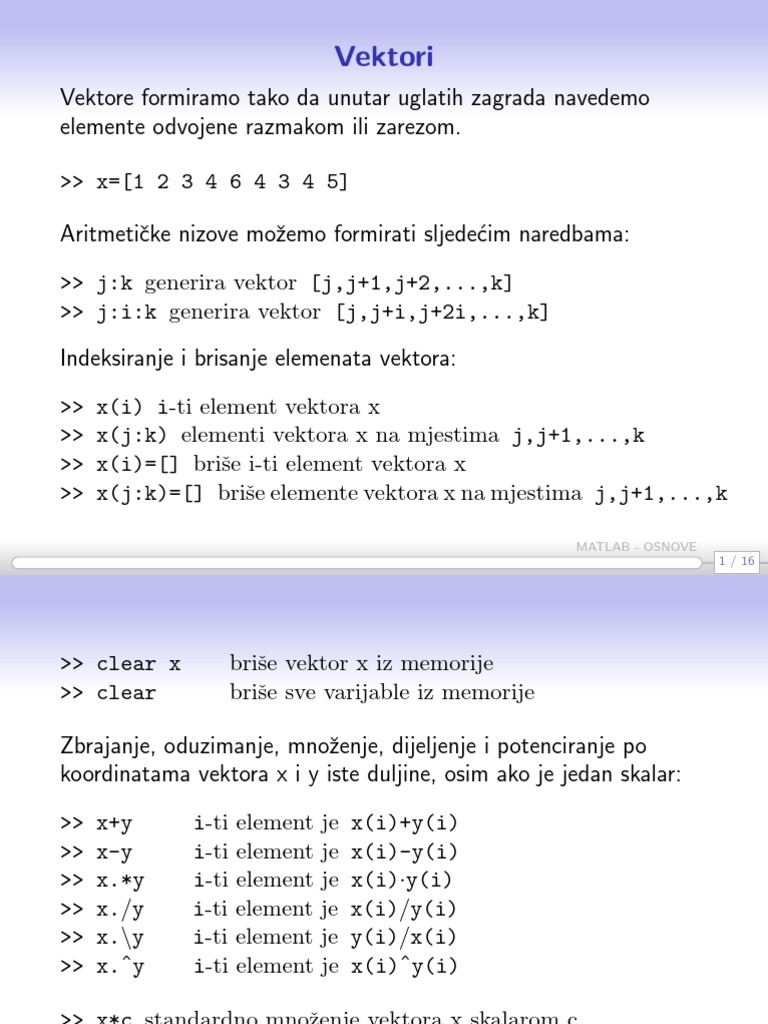 Matlab 1 | PDF