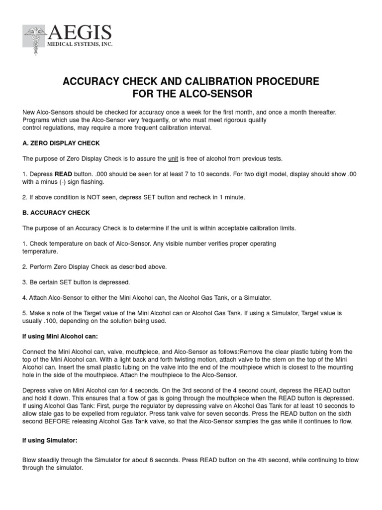 Breath Analyzer Calibration Accuracy And Precision Free 30day
