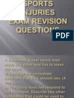 Sports Injuries Exam Questions