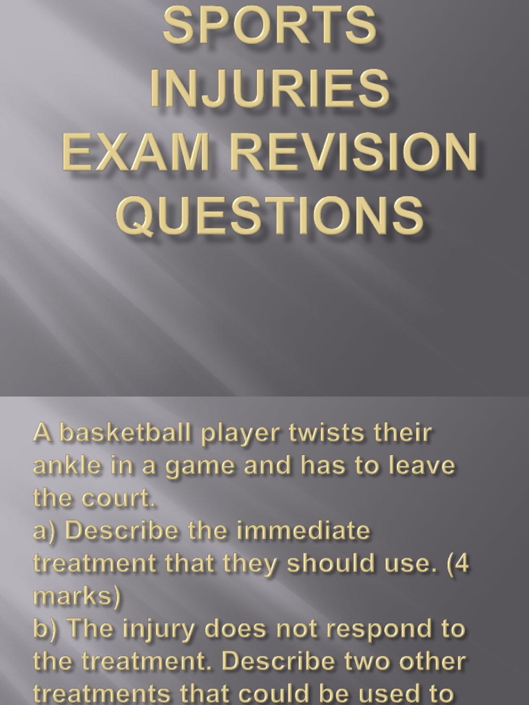 Sports Injuries Exam Questions Download Free PDF Strength Training