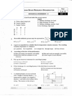 ISRO-2011 Mechanical Paper for SCIENTISTS-Engineers