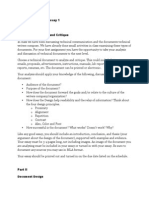 Technical Writing: Essay 1 Document Analysis and Critique