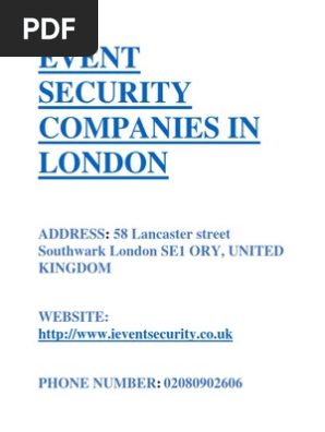 Event Security Companies in London 