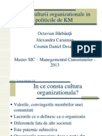 Rolul Culturii Organizationale in Politicile de KM. 