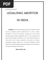 LEGALIZATION ABORTION IN INDIA