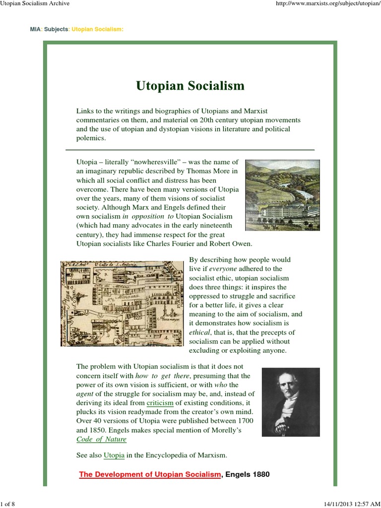 Utopian socialists essay picture